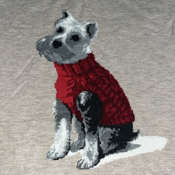 J. Jill Weston Dog Pullover Crew Neck Sweater Heathered Beige 3X - Picture 4 of 9